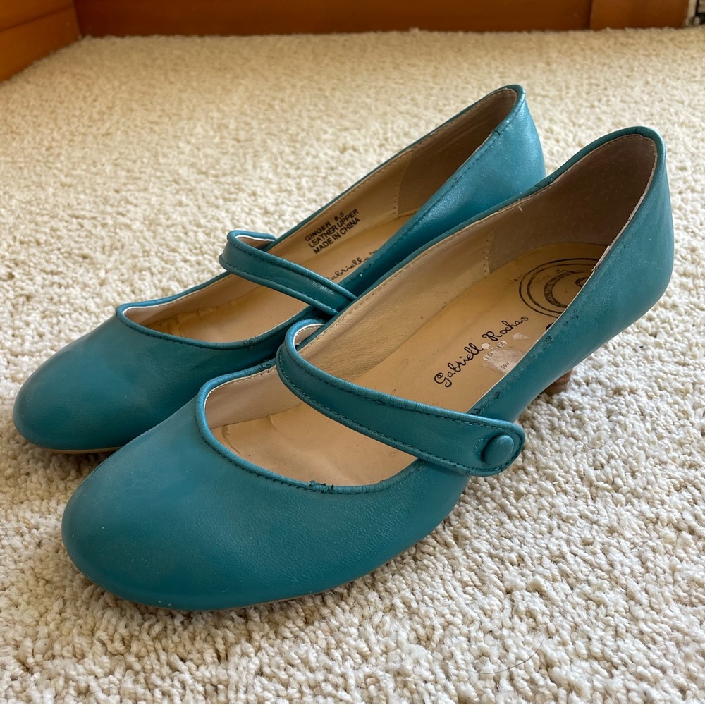 Blue 1.5 inch Vintage Heels
